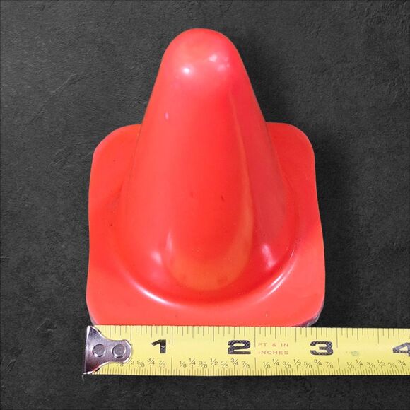 Orange Safety Cone 4 inch Small Desk Office Decor Caution Cute Hazard RARE Toy - Picture 5 of 6